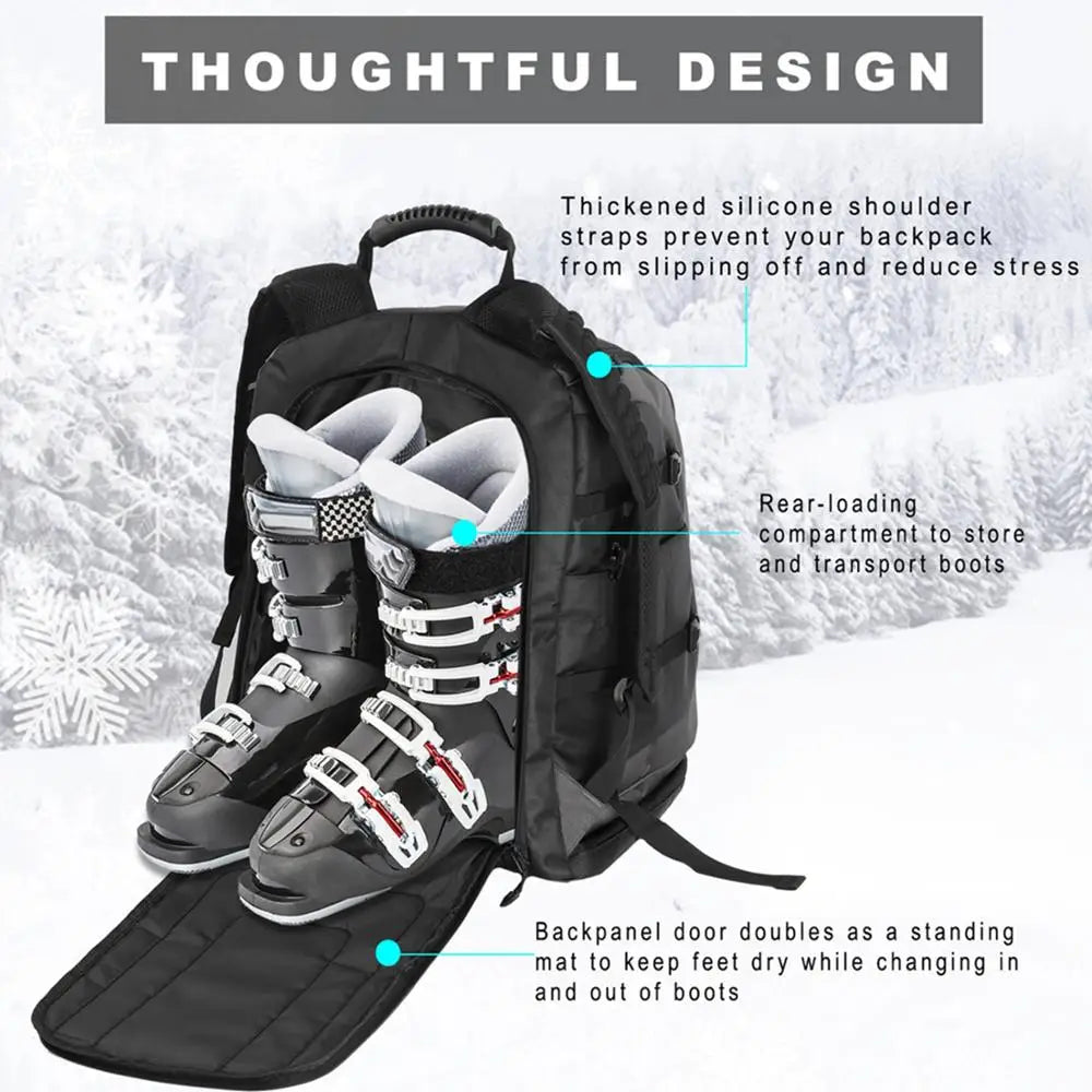 Ski Boot Bag 65L for Ski Boots Helmet Goggles Gloves