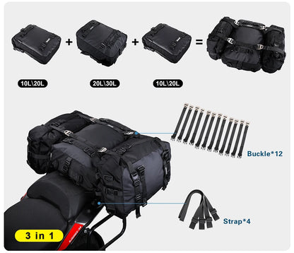 Motorbike Bag 10L-30L MTB Rear Rack Pannier Cycling Rear Seat Bag Shoulder Bag