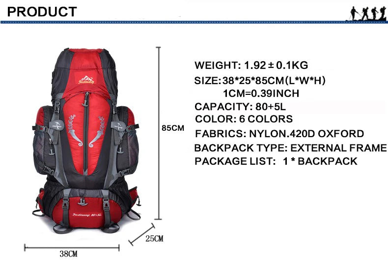 Large Backpack 85L Travel Multi-purpose