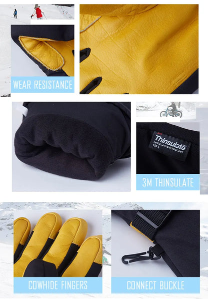 Long Gloves Snowboard Snowmobile Skiing