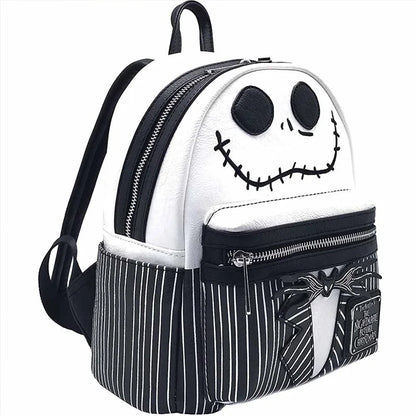 🎃👻 HALLOWEEN The Nightmare Before Christmas Jack Skellington Sally Backpacks PU Leather Fashion Brand Backpack