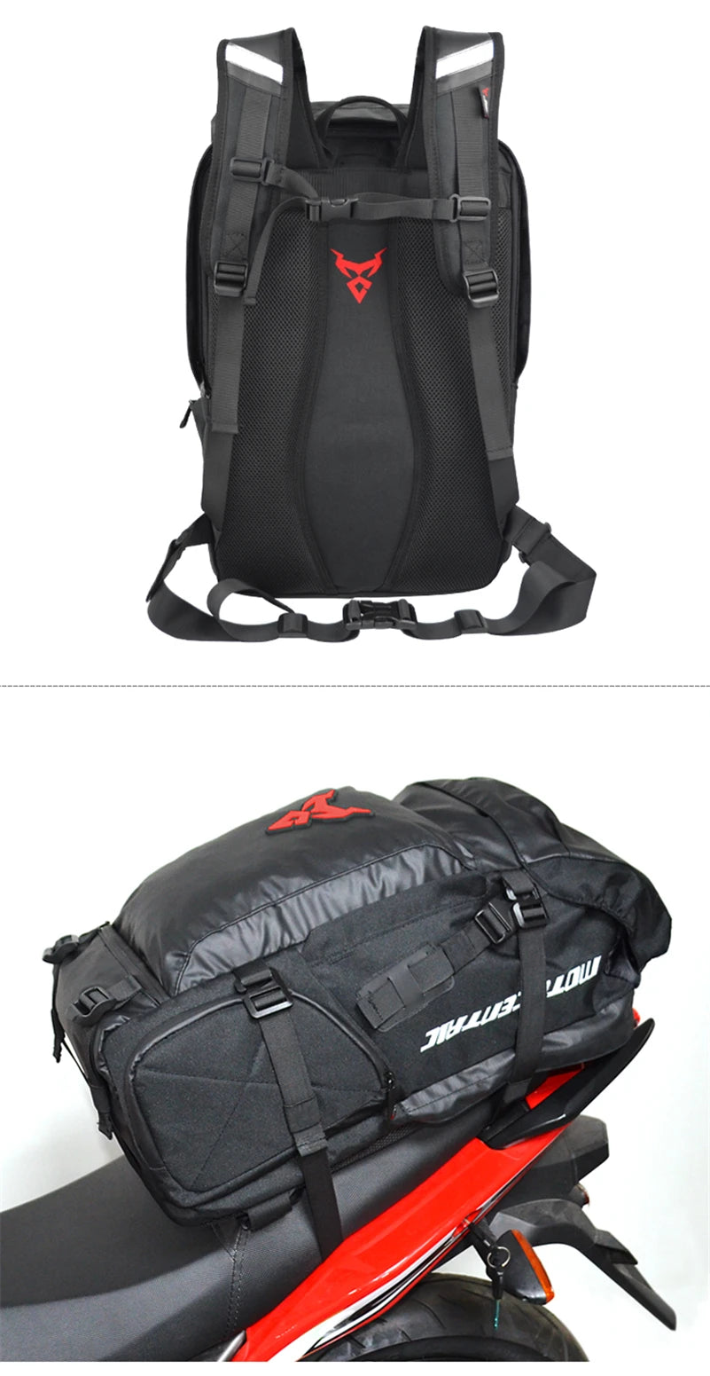 Motorcycle Rear Seat Bag Backpack