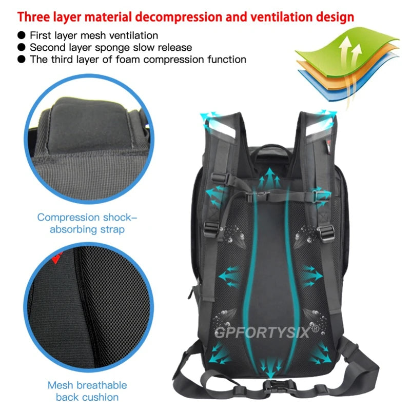 Motorcycle Rear Seat Bag Backpack