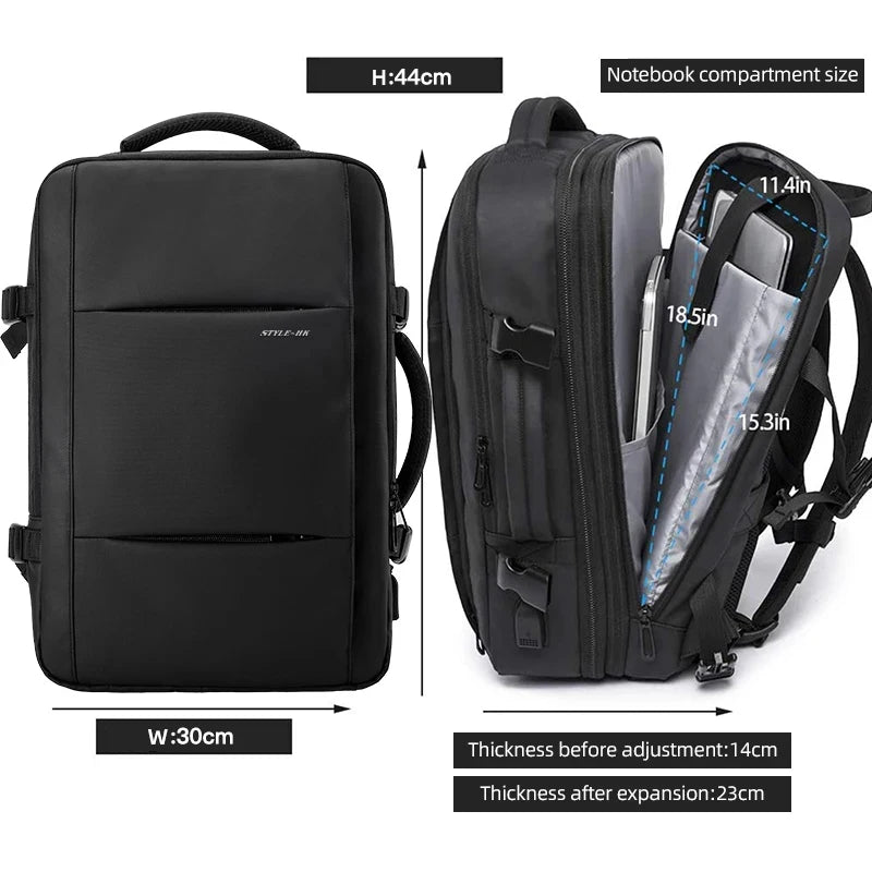 Large Capacity Expandable Travel Backpack