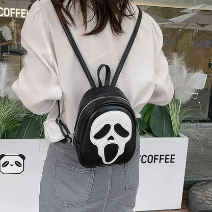 🎃🦇 Halloween PU Leather Backpacks For Women Small Backpack