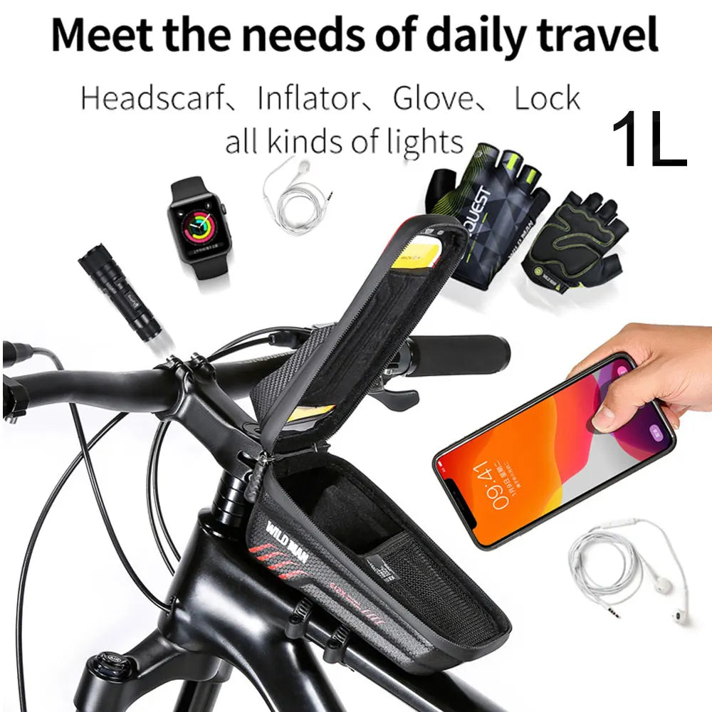 Bicycle Phone Case Holder Touch Screen Waterproof Bag