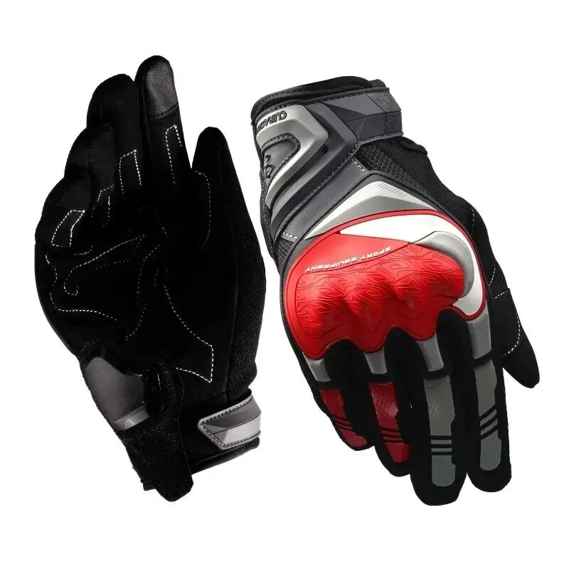 Motorcycle Gloves Unisex Breathable Touch Screen Protection Night Reflective Full Finger