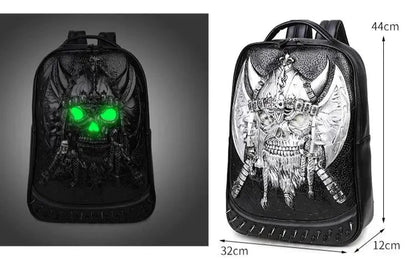 🎃👻 Halloween Fluorescent Pirate Skull Backpack