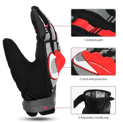 Motorcycle Gloves Unisex Breathable Touch Screen Protection Night Reflective Full Finger