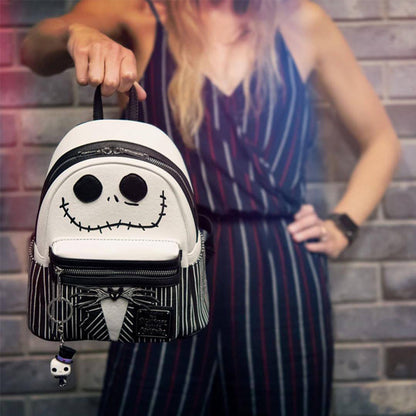 🎃👻 HALLOWEEN The Nightmare Before Christmas Jack Skellington Sally Backpacks PU Leather Fashion Brand Backpack