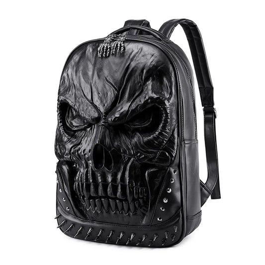 🎃👻 HALLOWEEN Backpack 3D Laptop Bag Large Capacity Thick Leather Rivet