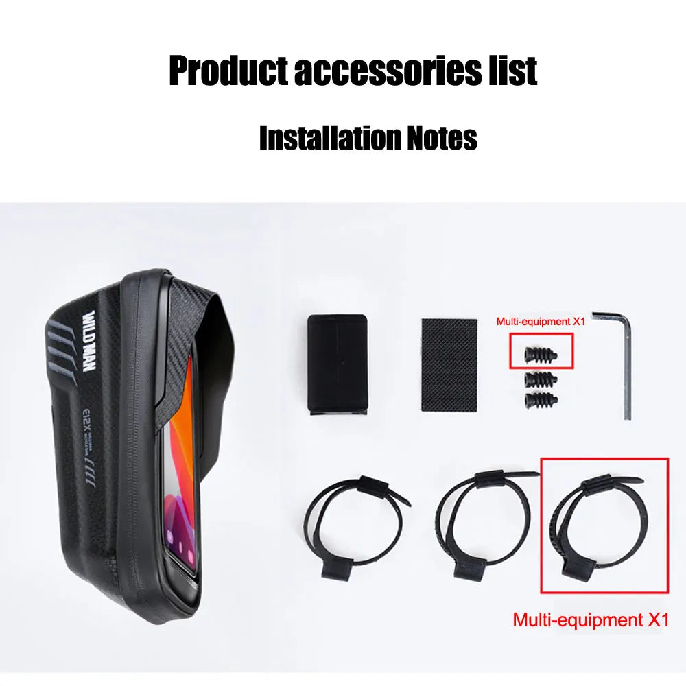 Bicycle Phone Case Holder Touch Screen Waterproof Bag