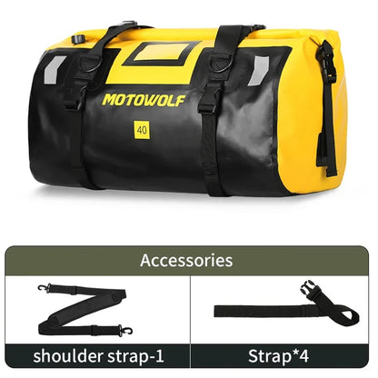 Motorcycle Tail Bag 40/66L Luggage Backpack Motorcycle Seat Bag