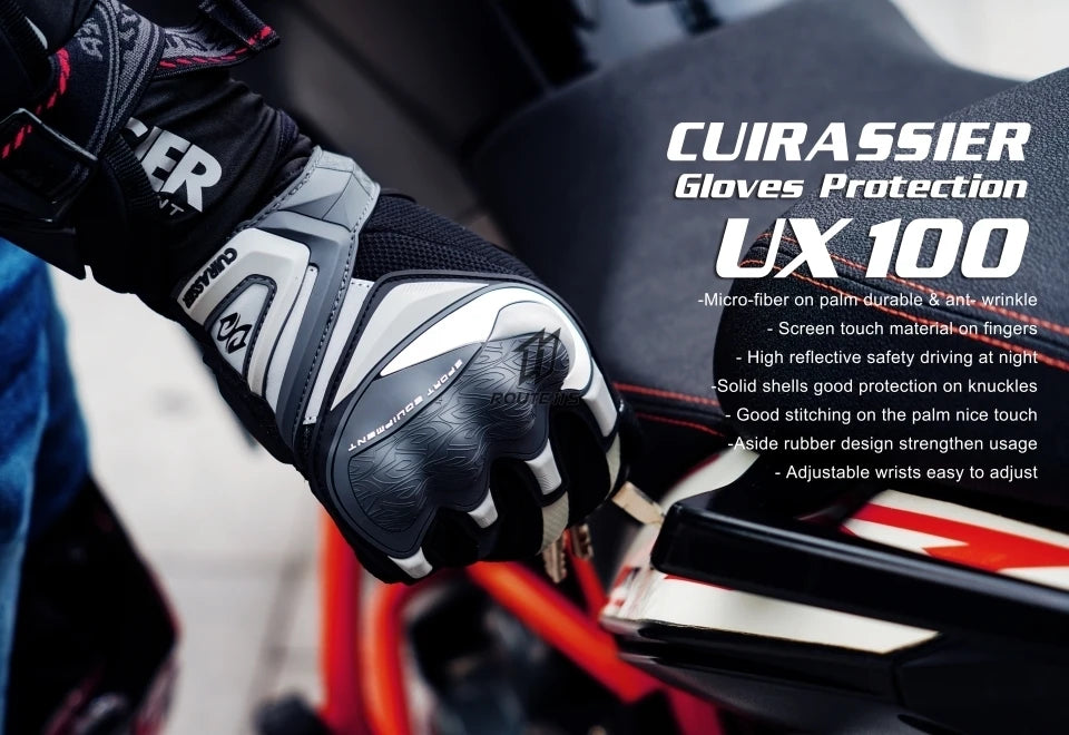 Motorcycle Gloves Breathable Full Finger Protective Touch Screen