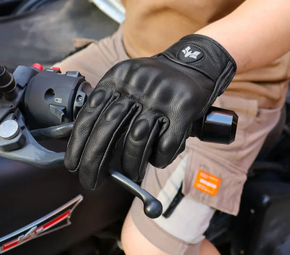 Summer Motorcycle Leather Gloves Motorcyclist Gloves Men Women