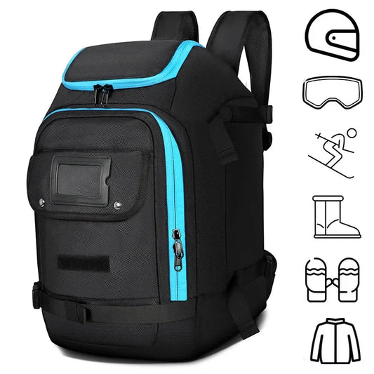 50L Capacity Skiing Boot Backpack Dry Wet Separation Storage